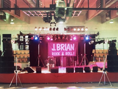 J. Brian Kirkland stage set up