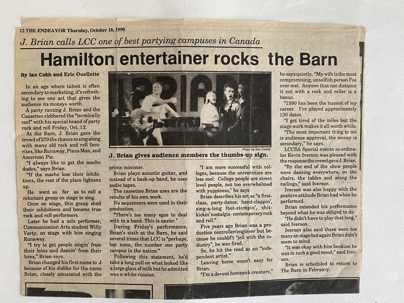 J. Brian rocks the Barn LCC